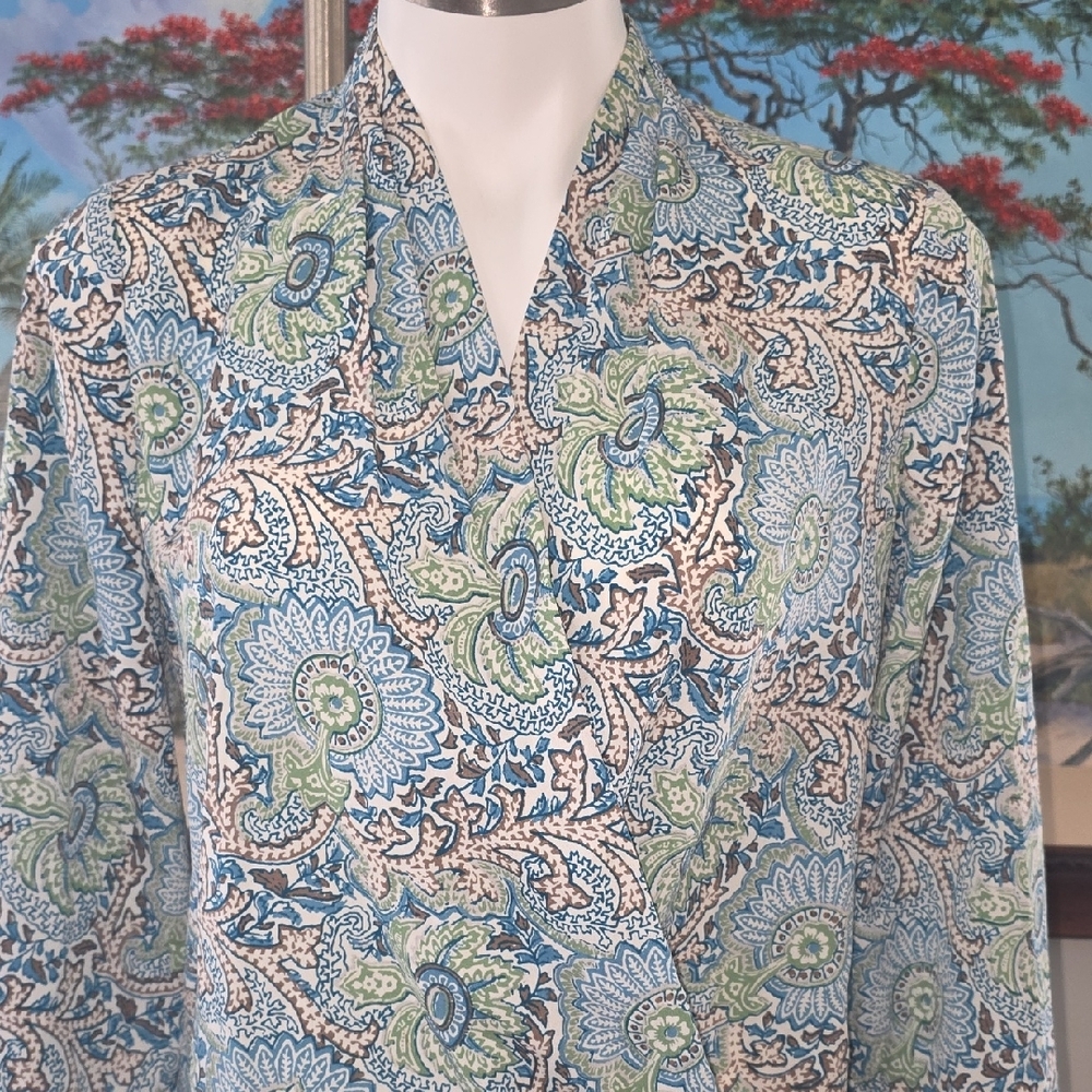 Talbots Multicolor Patterned Blouse - image 3